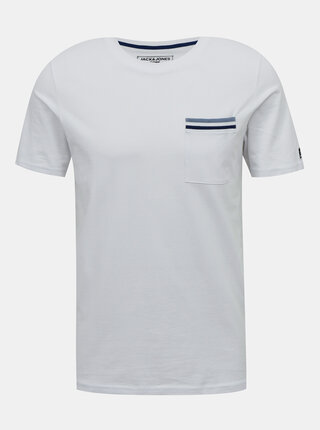 Bílé tričko Jack & Jones Carlos
