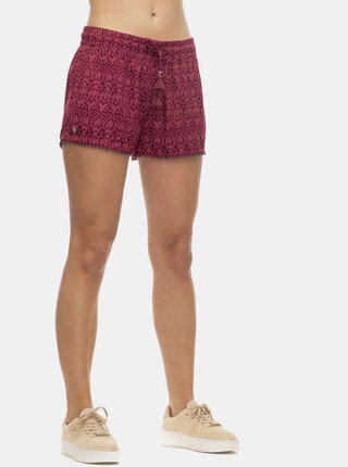 Vínové dámské vzorované kraťasy Ragwear Aniko