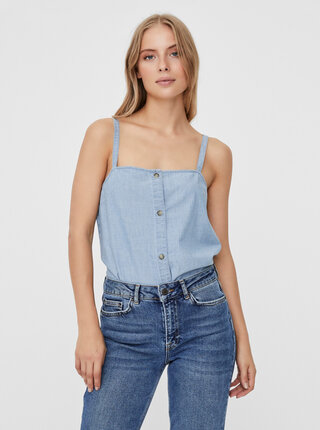Světle modrý top VERO MODA Cary