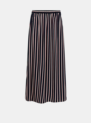 Tmavě modrá pruhovaná maxi sukně VERO MODA Simply